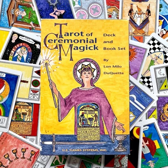 Vintage 1995 Tarot of Ceremonial Magick Deck and Book Set - OOP - RARE